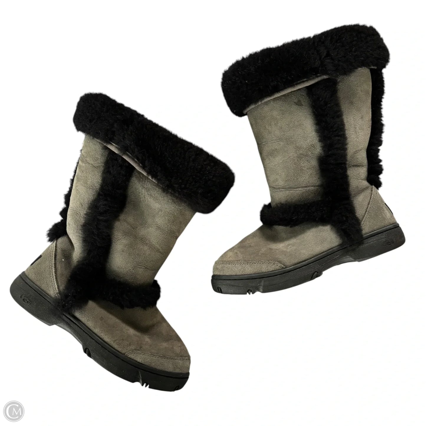 Boots Designer By Ugg In Black & Grey, Size: 7