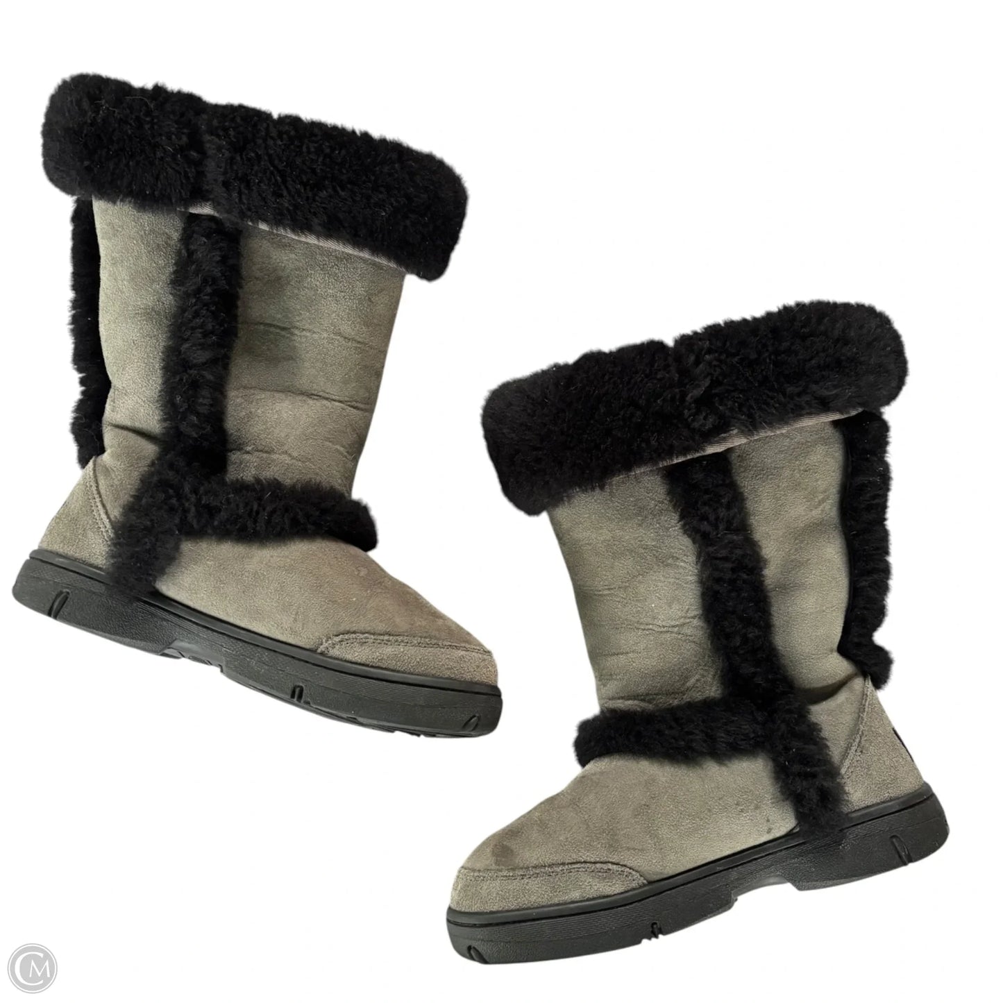 Boots Designer By Ugg In Black & Grey, Size: 7