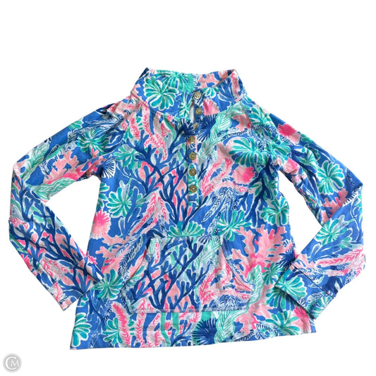 Sweatshirt Designer By Lilly Pulitzer In Blue & Green, Size: L
