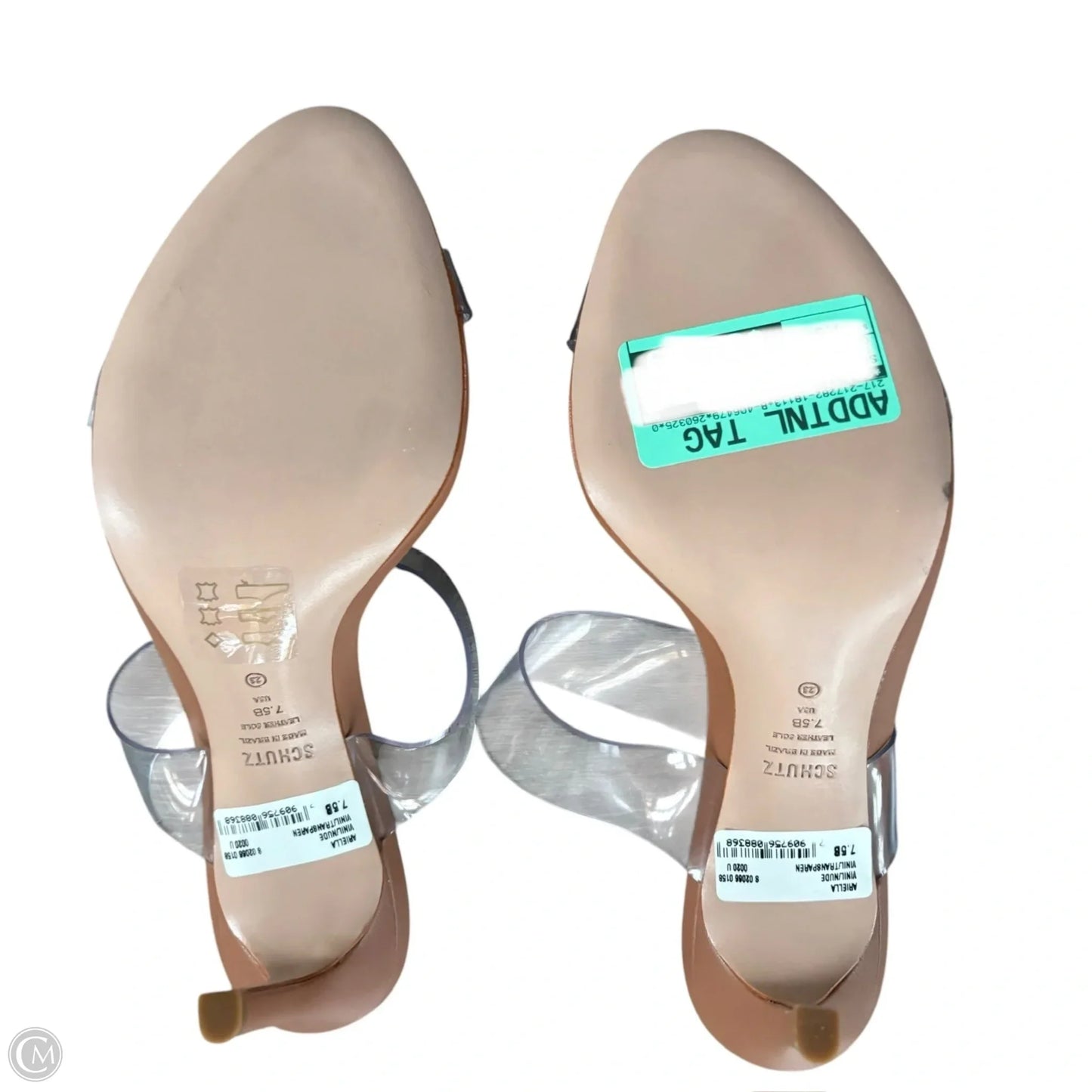 Sandals Heels Stiletto By Schutz In Tan, Size: 7.5