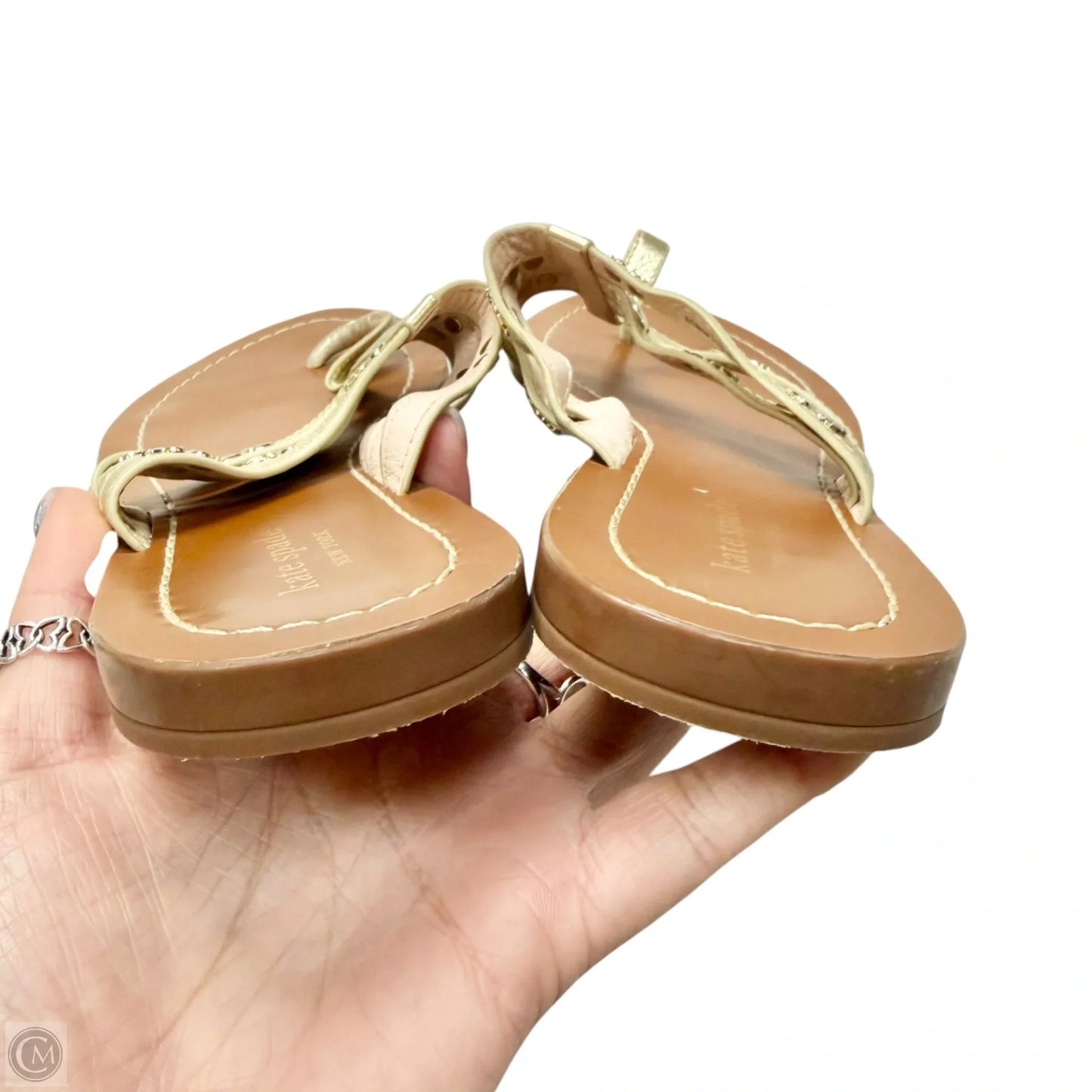 Sandals Designer By Kate Spade In Brown & Gold, Size: 7.5