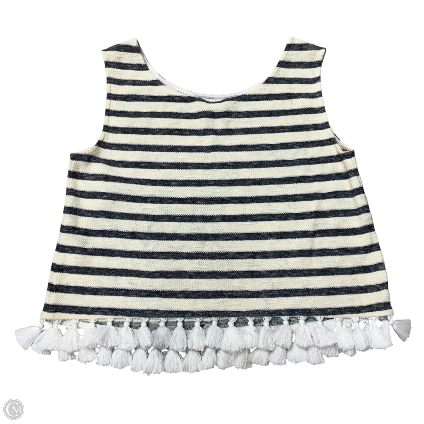 Top Sleeveless Designer By Lilly Pulitzer In Grey & White, Size: S