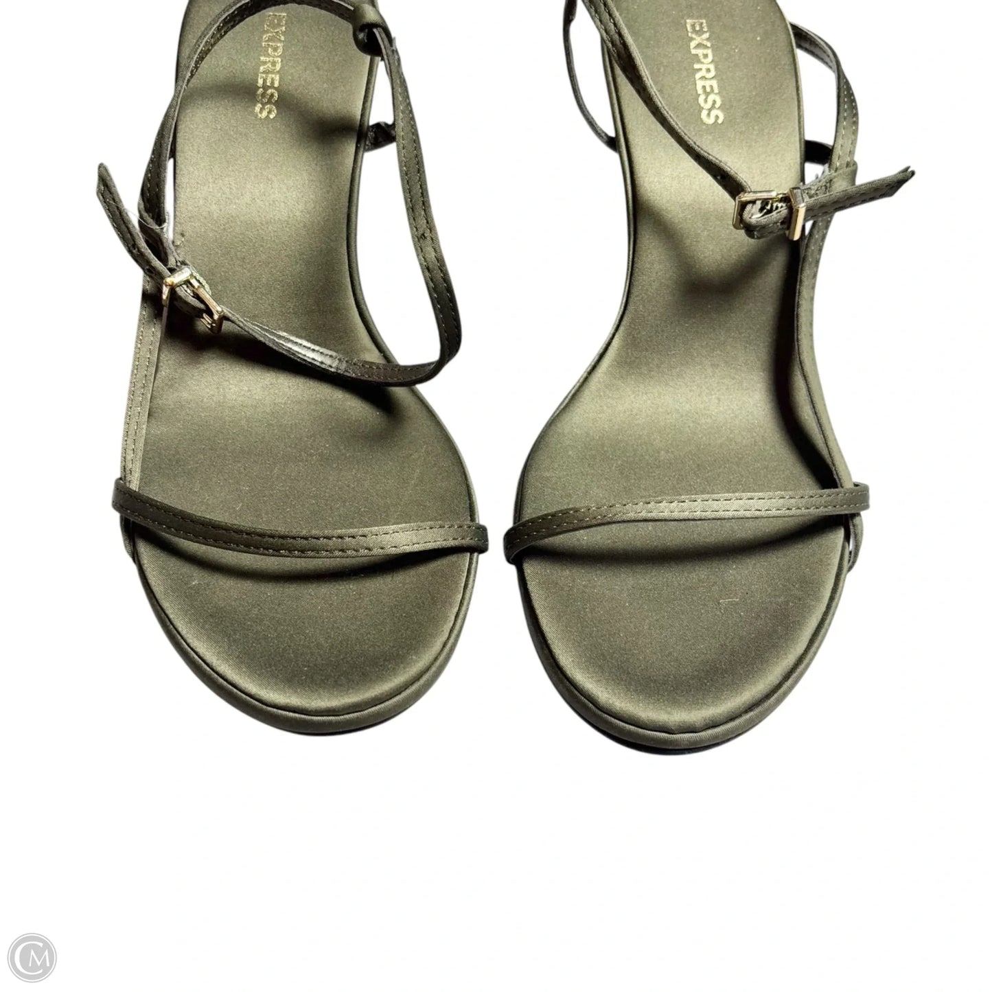 Sandals Heels Kitten By Express In Green, Size: 7