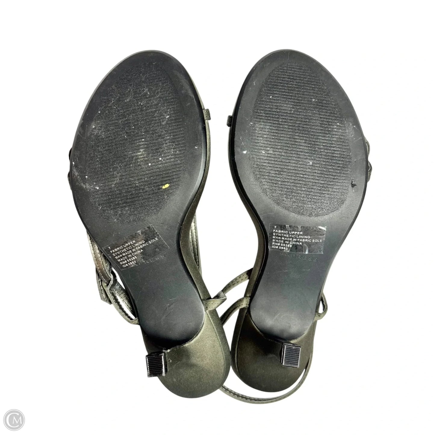 Sandals Heels Kitten By Express In Green, Size: 7