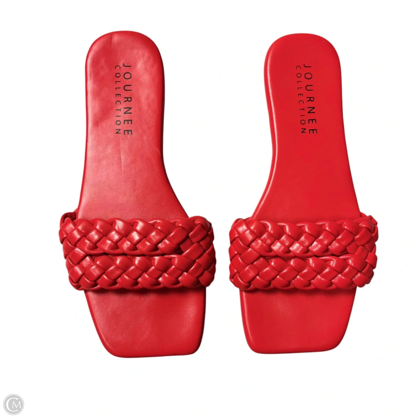 Sandals Flats By Journee In Red, Size: 7