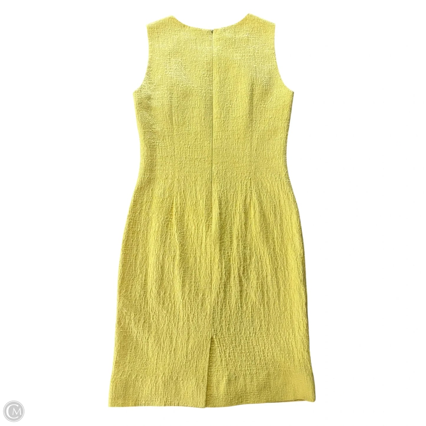 Dress Luxury Designer By Oscar De La Renta In Yellow, Size: M
