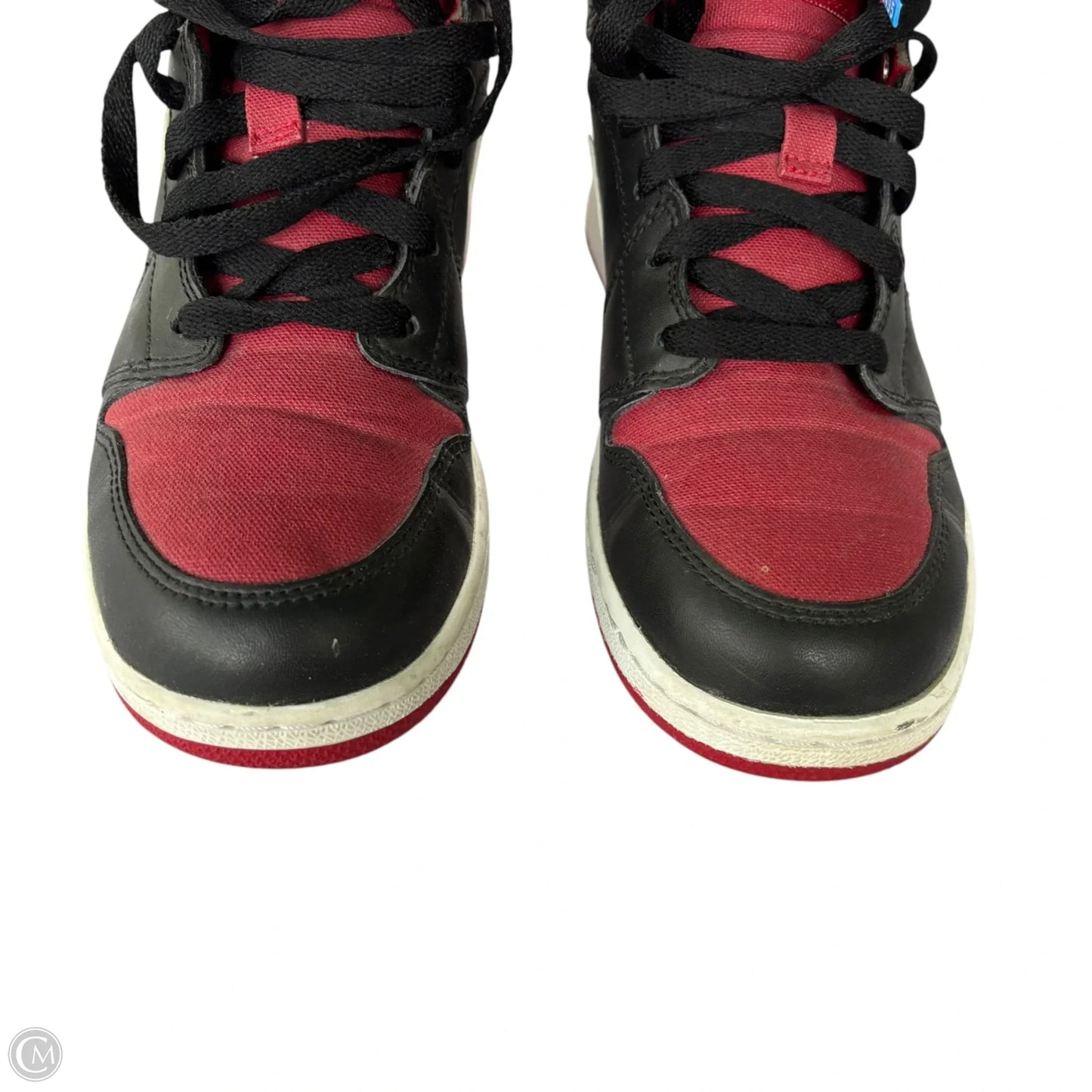 Shoes Luxury Designer By Jordan In Black & Red, Size: 7