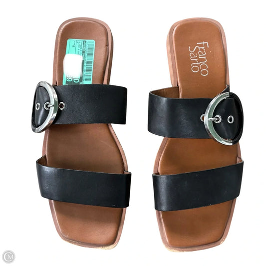 Sandals Flats By Franco Sarto In Black & Brown, Size: 8