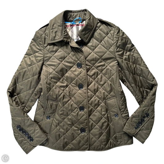 Jacket Luxury Designer By Burberry In Green, Size: M