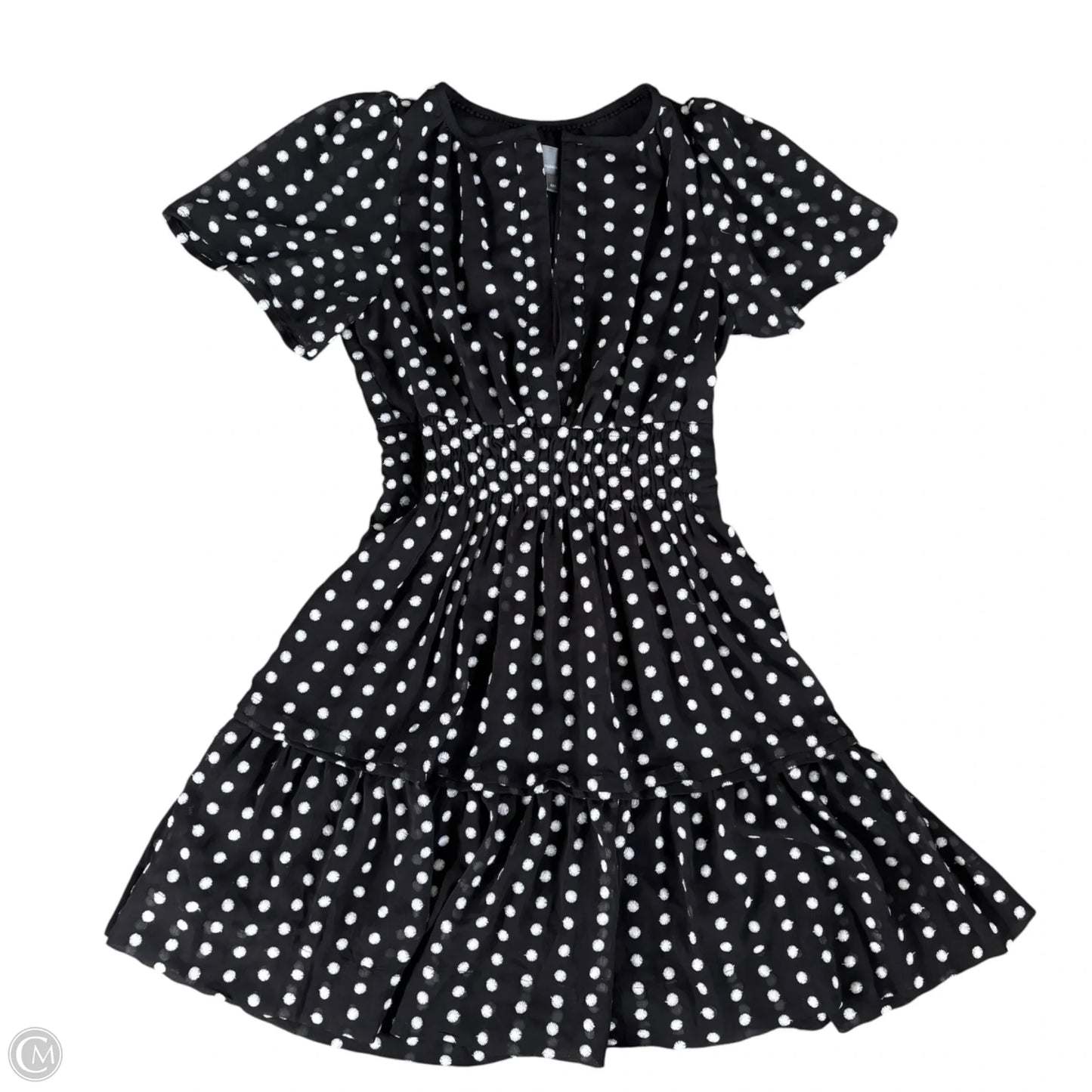 Dress Casual Midi By Anthropologie In Black & White, Size: Xxs