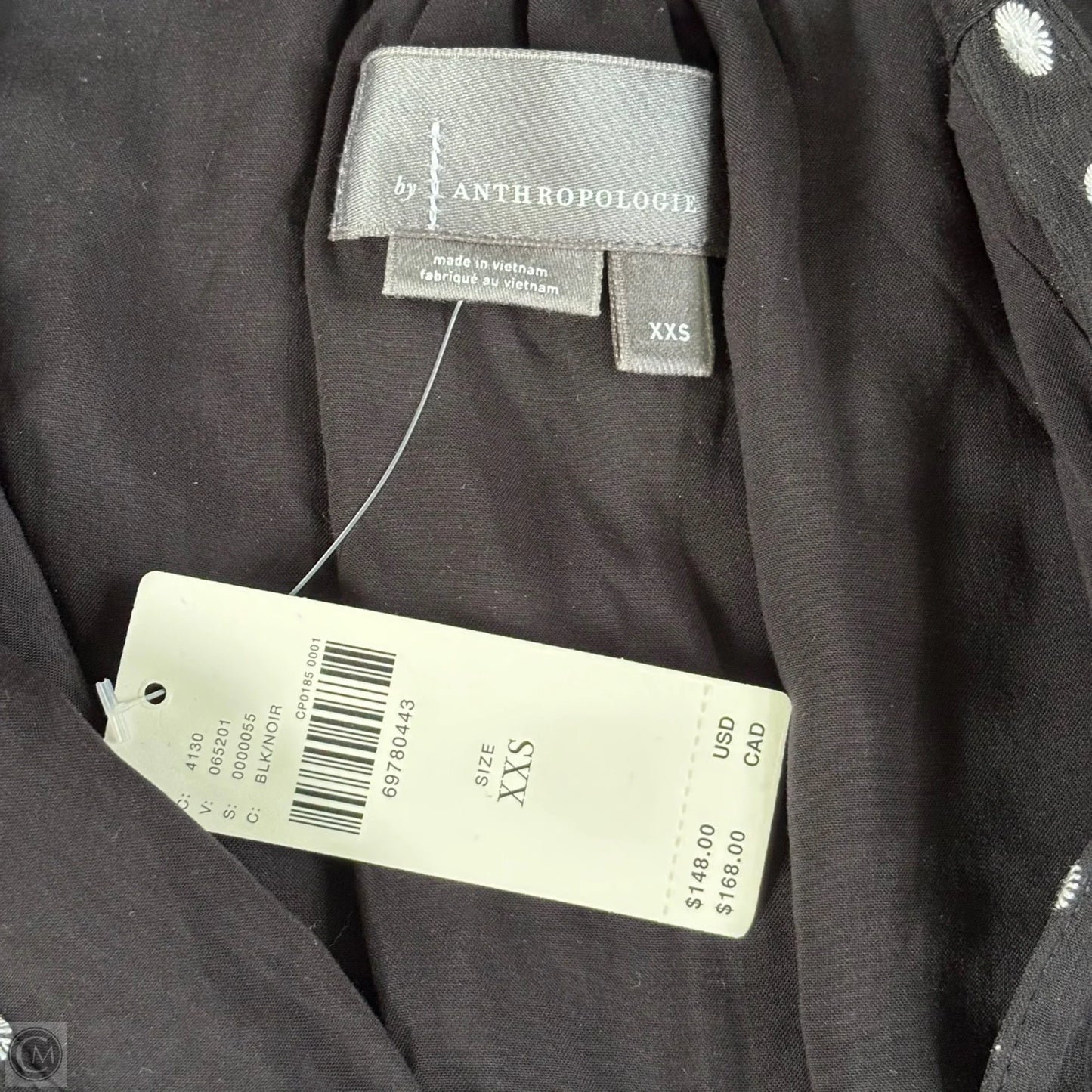 Dress Casual Midi By Anthropologie In Black & White, Size: Xxs