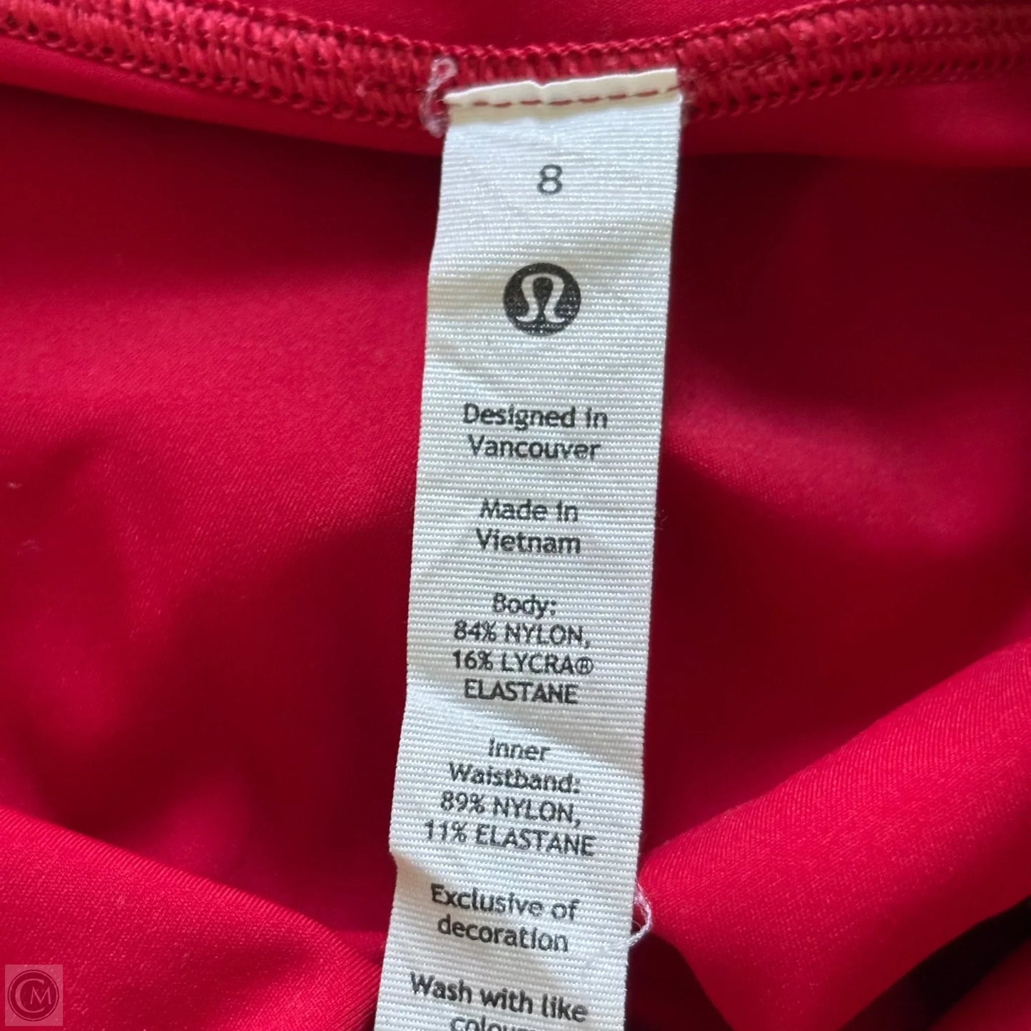 Athletic Capris By Lululemon In Red, Size: M