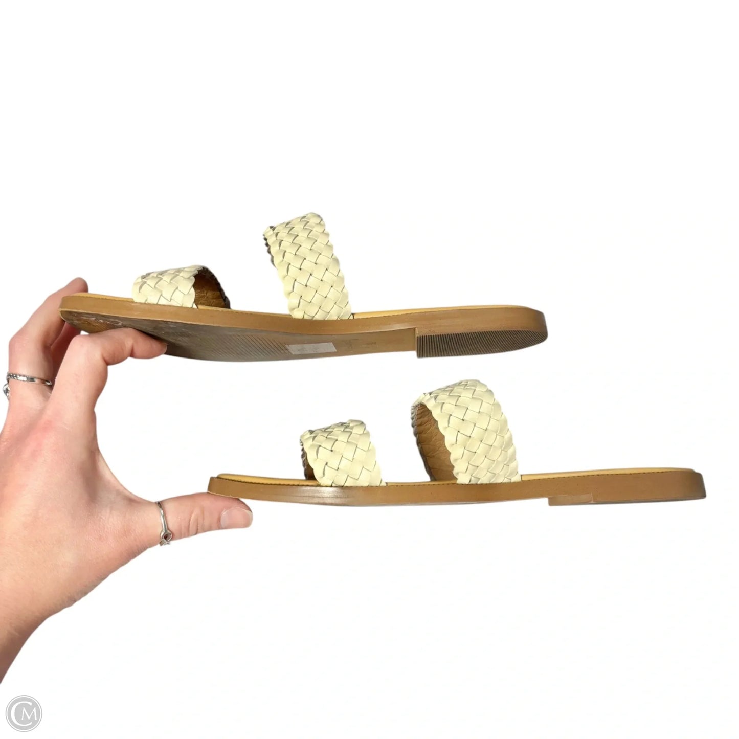 Sandals Flats By Madewell In Brown & Cream, Size: 6.5