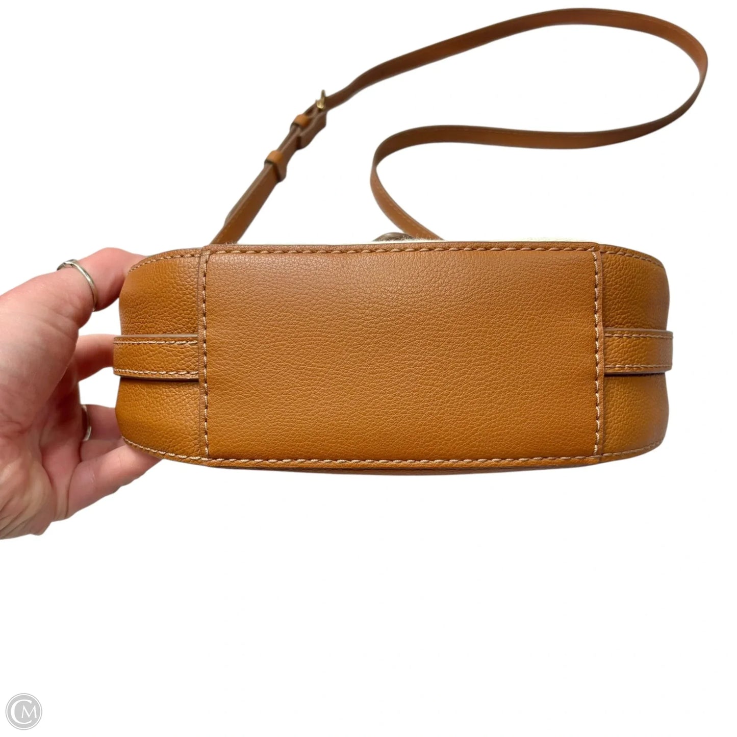 Crossbody Leather By Fossil, Size: Medium