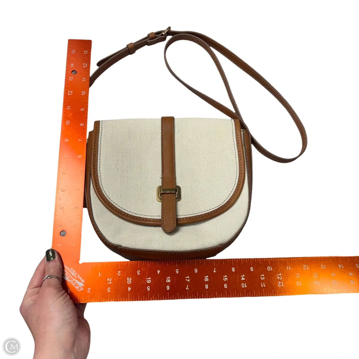 Crossbody Leather By Fossil, Size: Medium