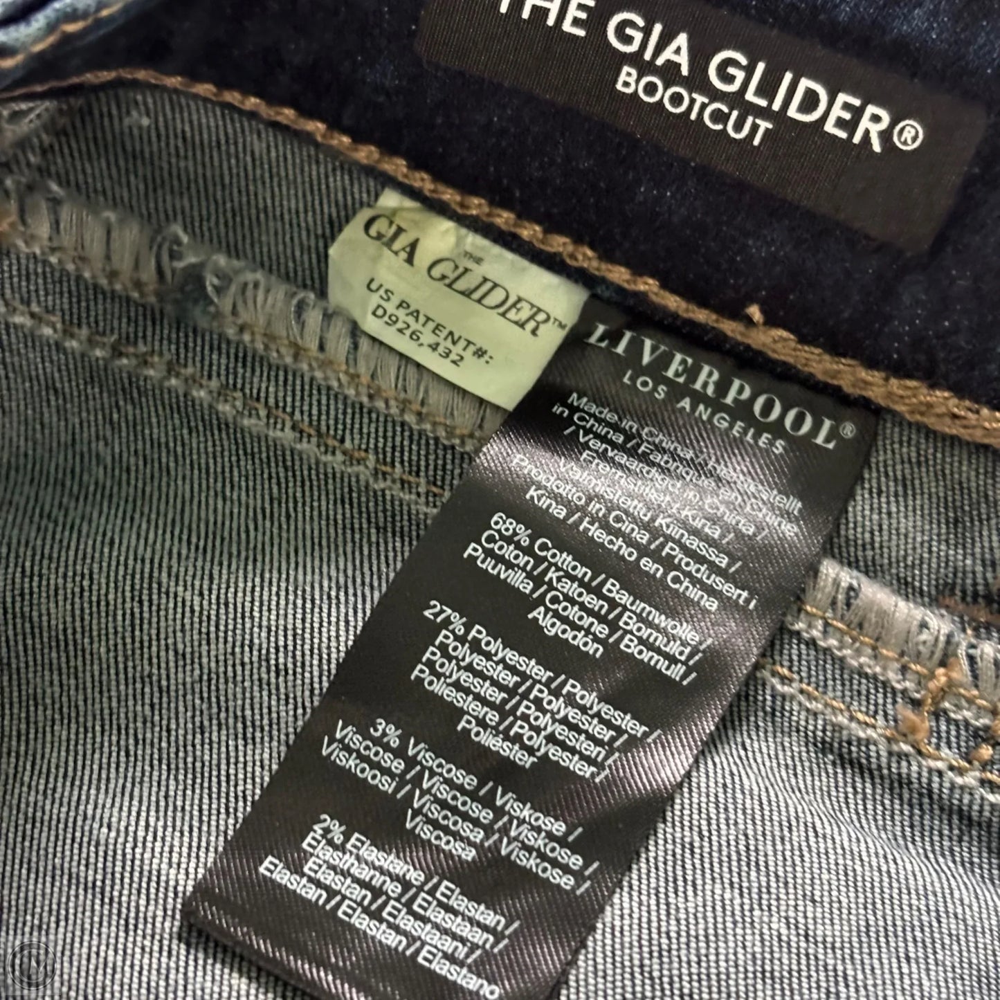 Jeans Flared By Liverpool In Blue Denim, Size: 4