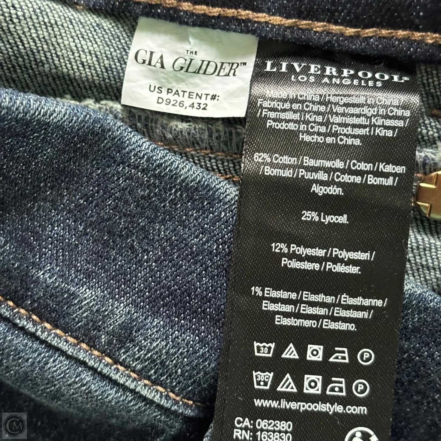 Jeans Boot Cut By Liverpool In Blue Denim, Size: 4