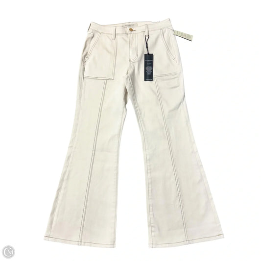 Jeans Flared By Liverpool In White Denim, Size: 4