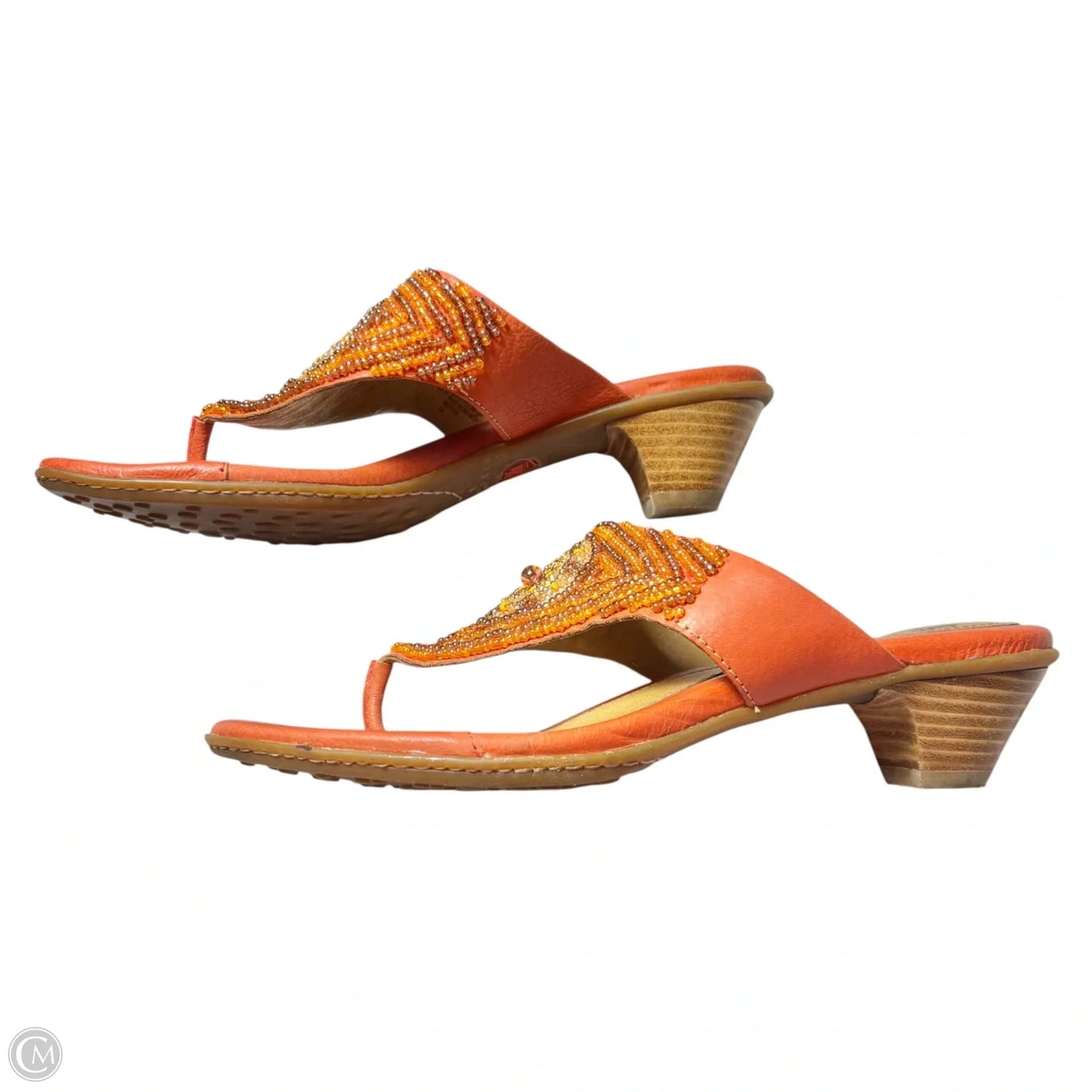 Sandals Flip Flops By Sofft In Orange, Size: 8.5
