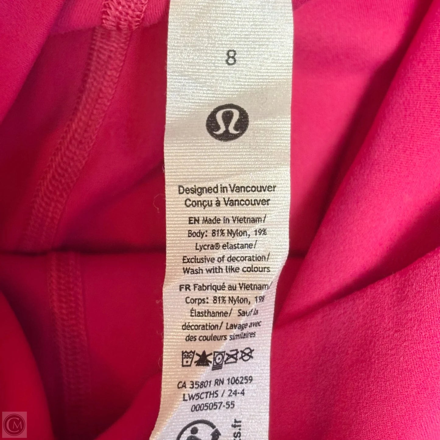 Athletic Leggings By Lululemon In Pink, Size: M
