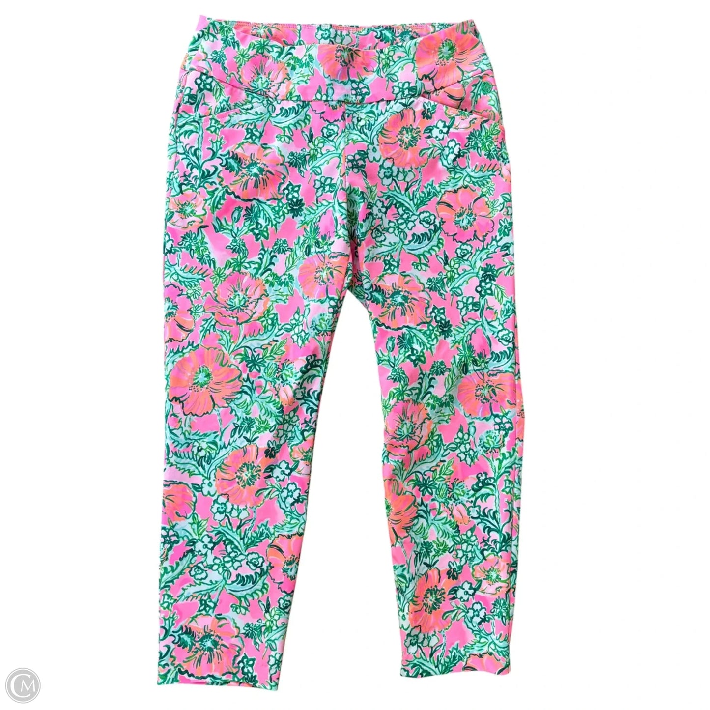 Pants Designer By Lilly Pulitzer In Green & Pink, Size: M