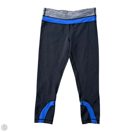 Athletic Leggings Capris By Lululemon In Black & Blue, Size: S