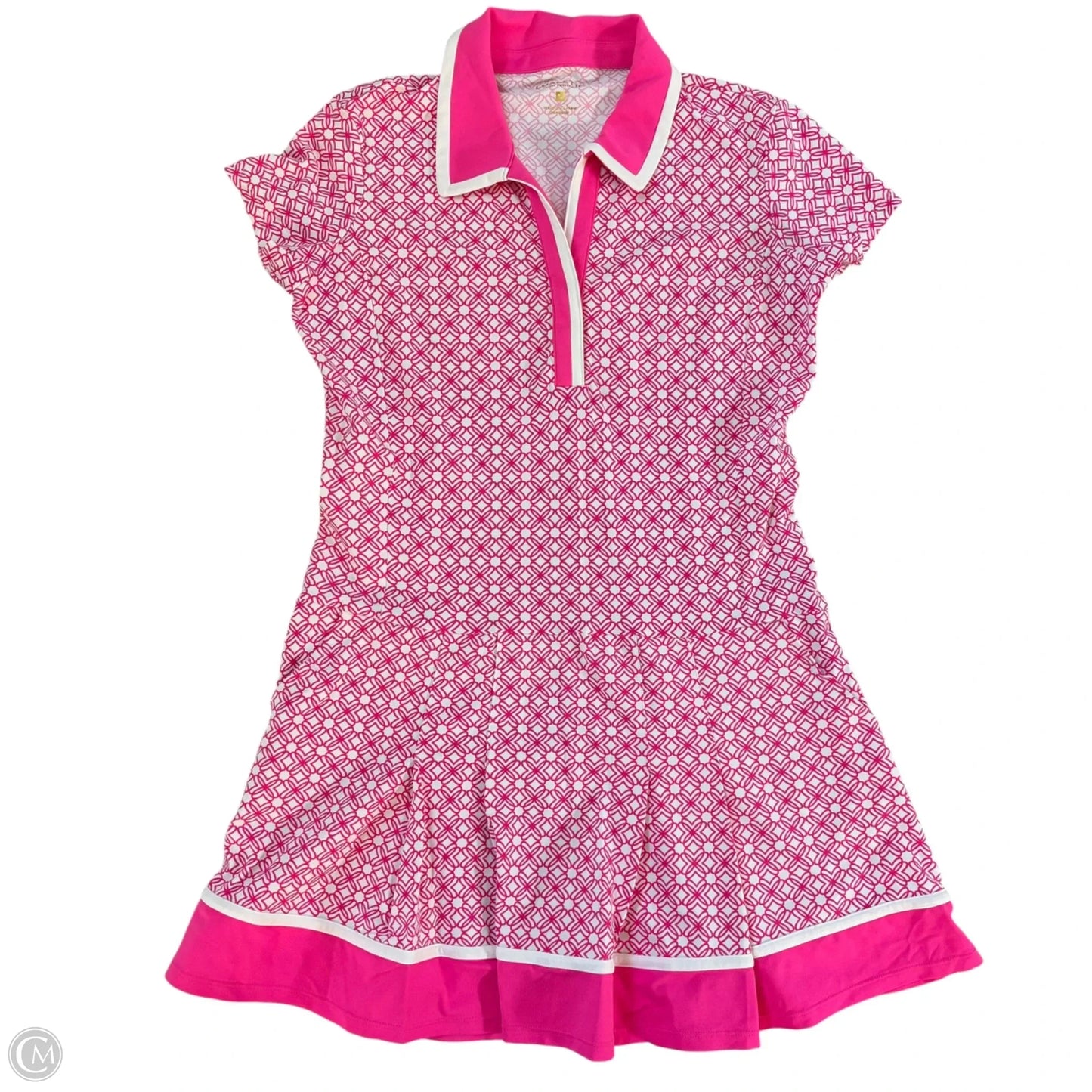 Dress Designer By Lilly Pulitzer In Pink & White, Size: M