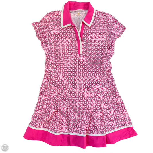 Dress Designer By Lilly Pulitzer In Pink & White, Size: M