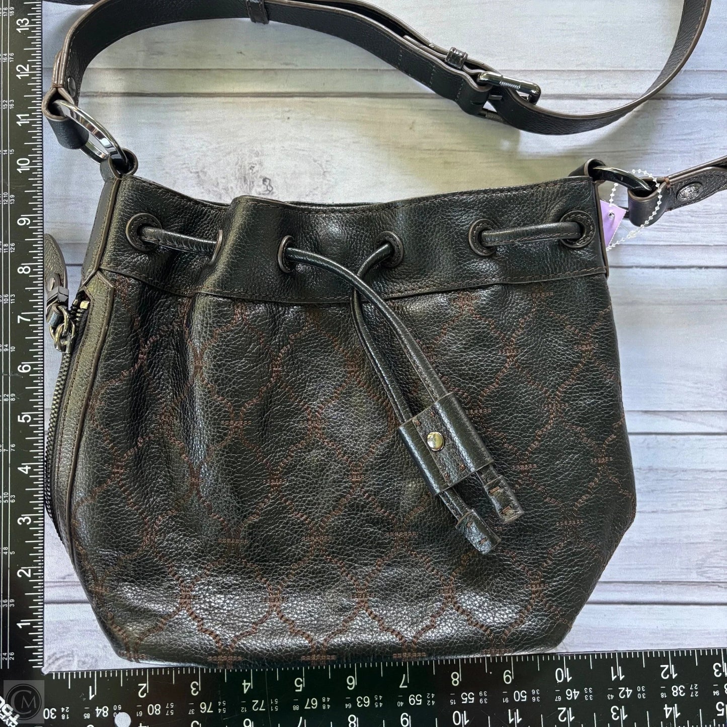 Handbag Leather By Oryany, Size: Medium