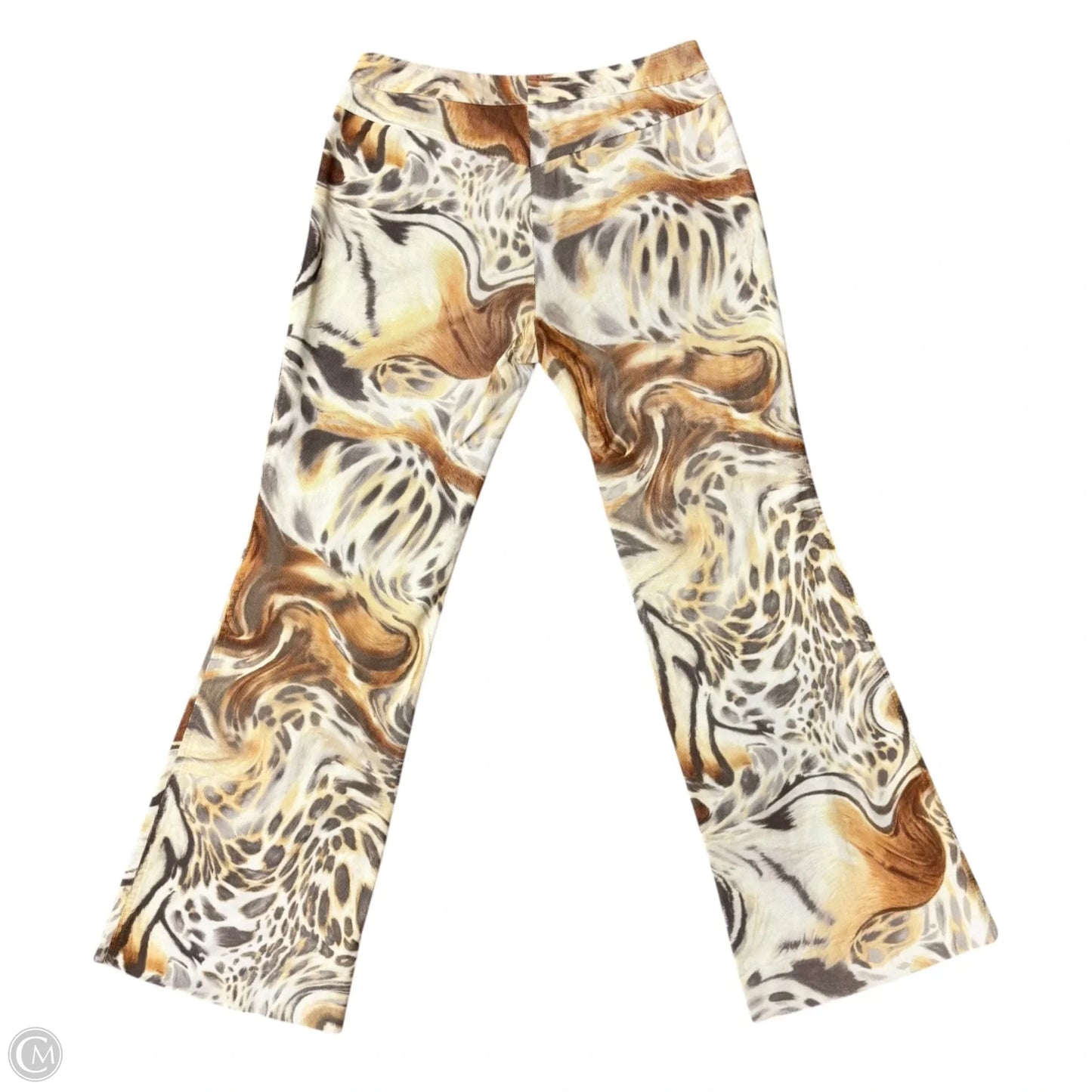 Pants Designer By Escada In Brown & Cream, Size: M