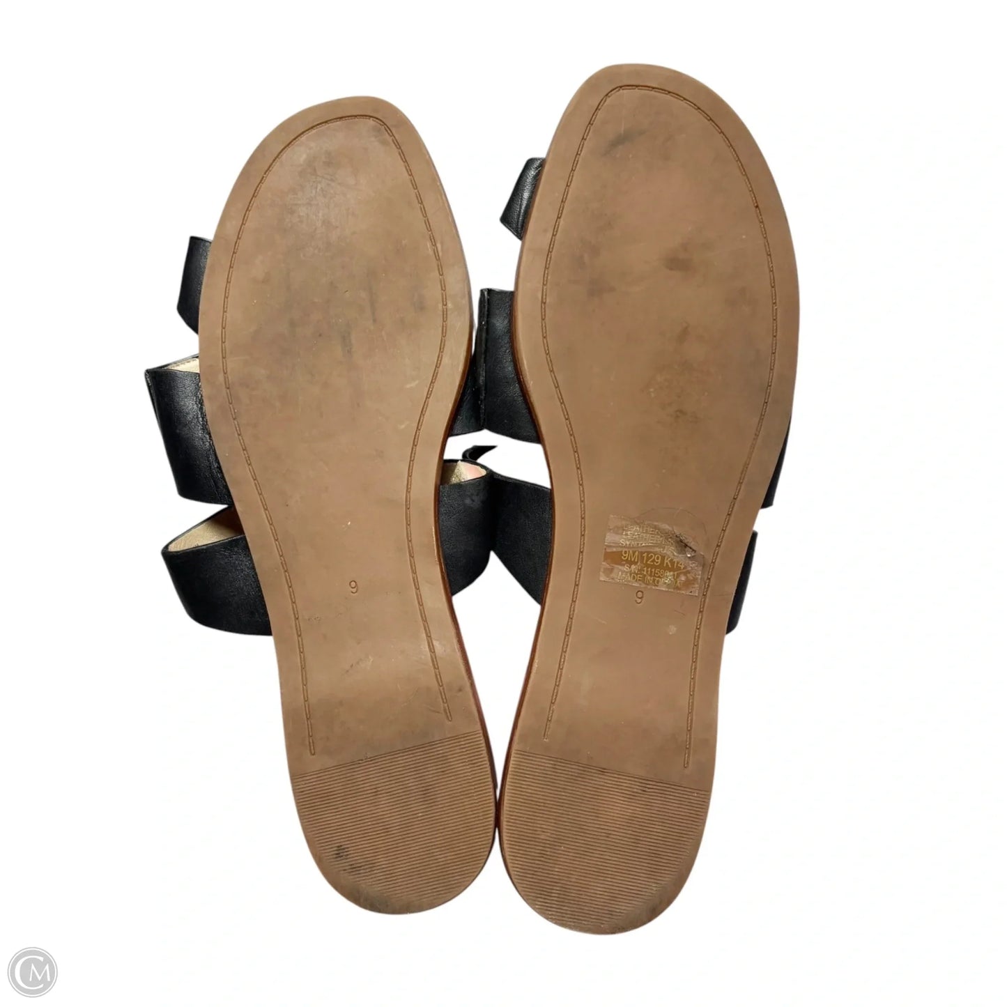 Sandals Designer By Tory Burch In Black & Brown, Size: 9