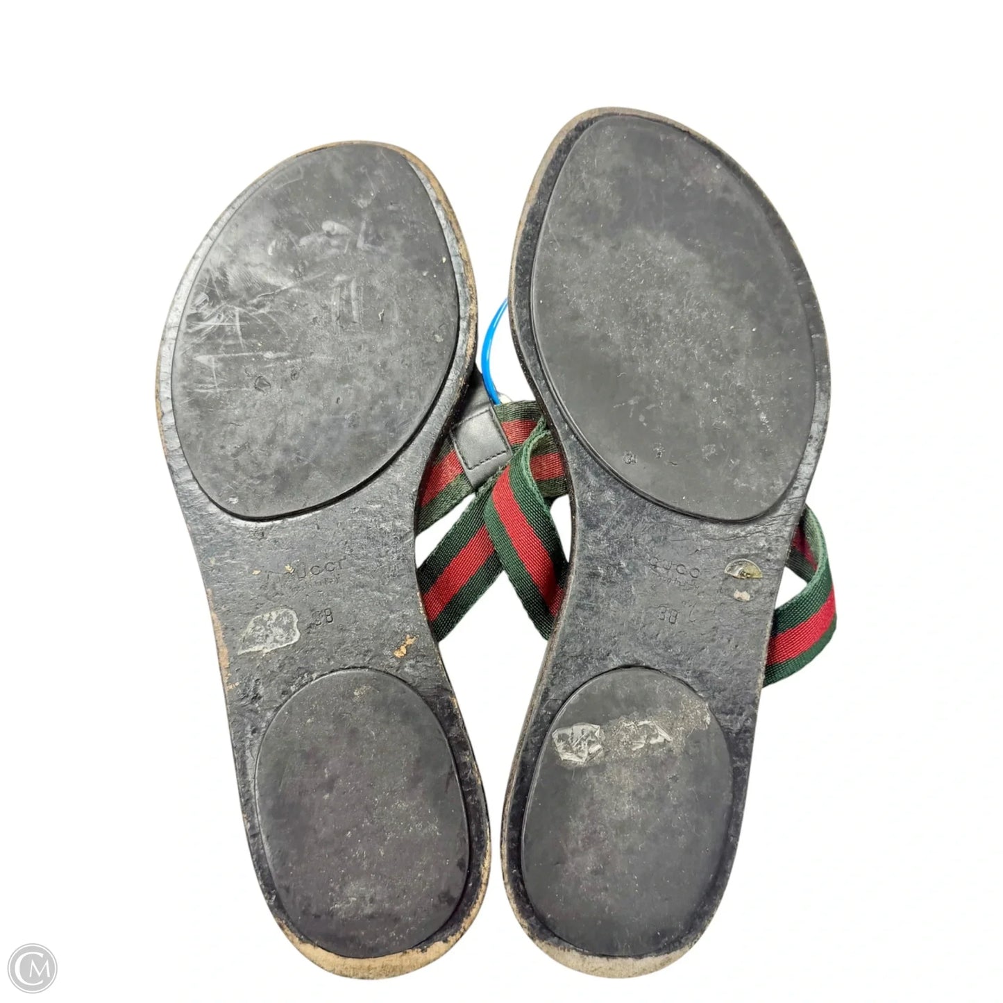 Sandals Luxury Designer By Gucci In Black, Size: 7.5