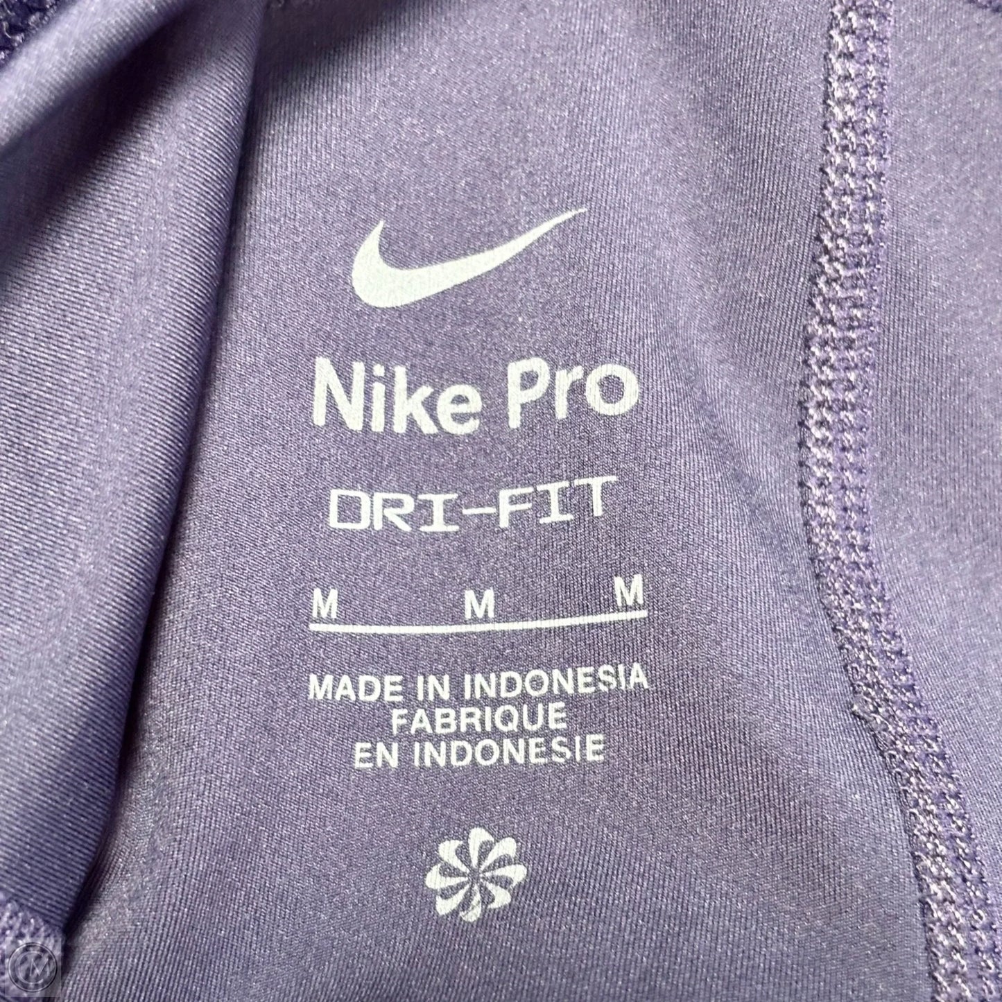Athletic Leggings By Nike Apparel In Purple, Size: M