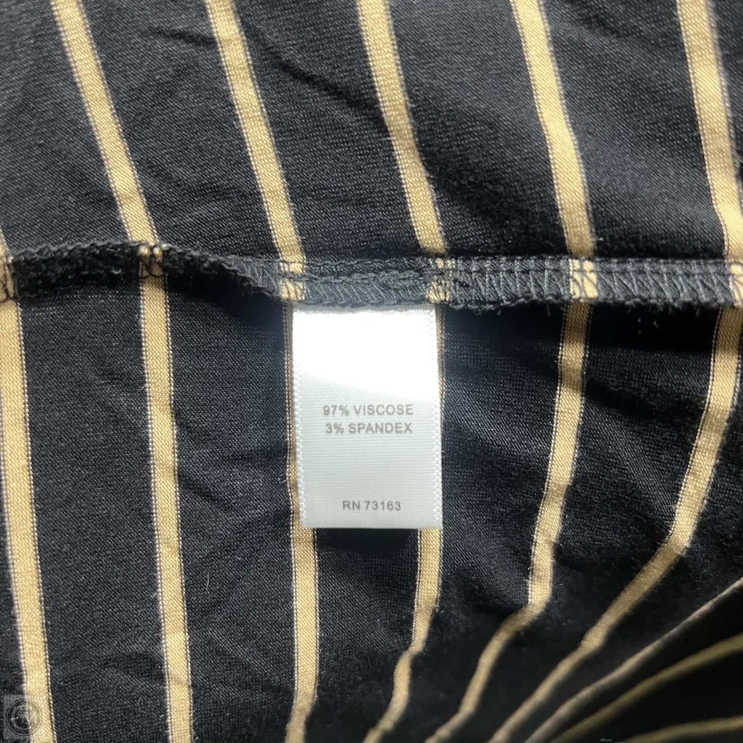 Top Long Sleeve By Cable And Gauge In Black & Tan, Size: Xl