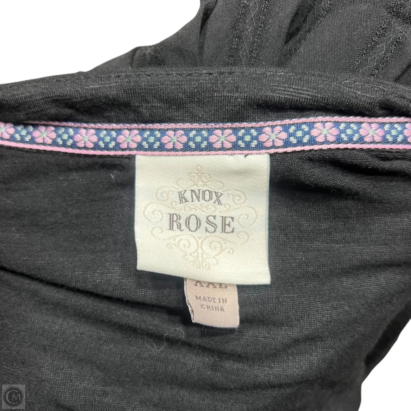 Top Long Sleeve By Knox Rose In Black, Size: Xxl