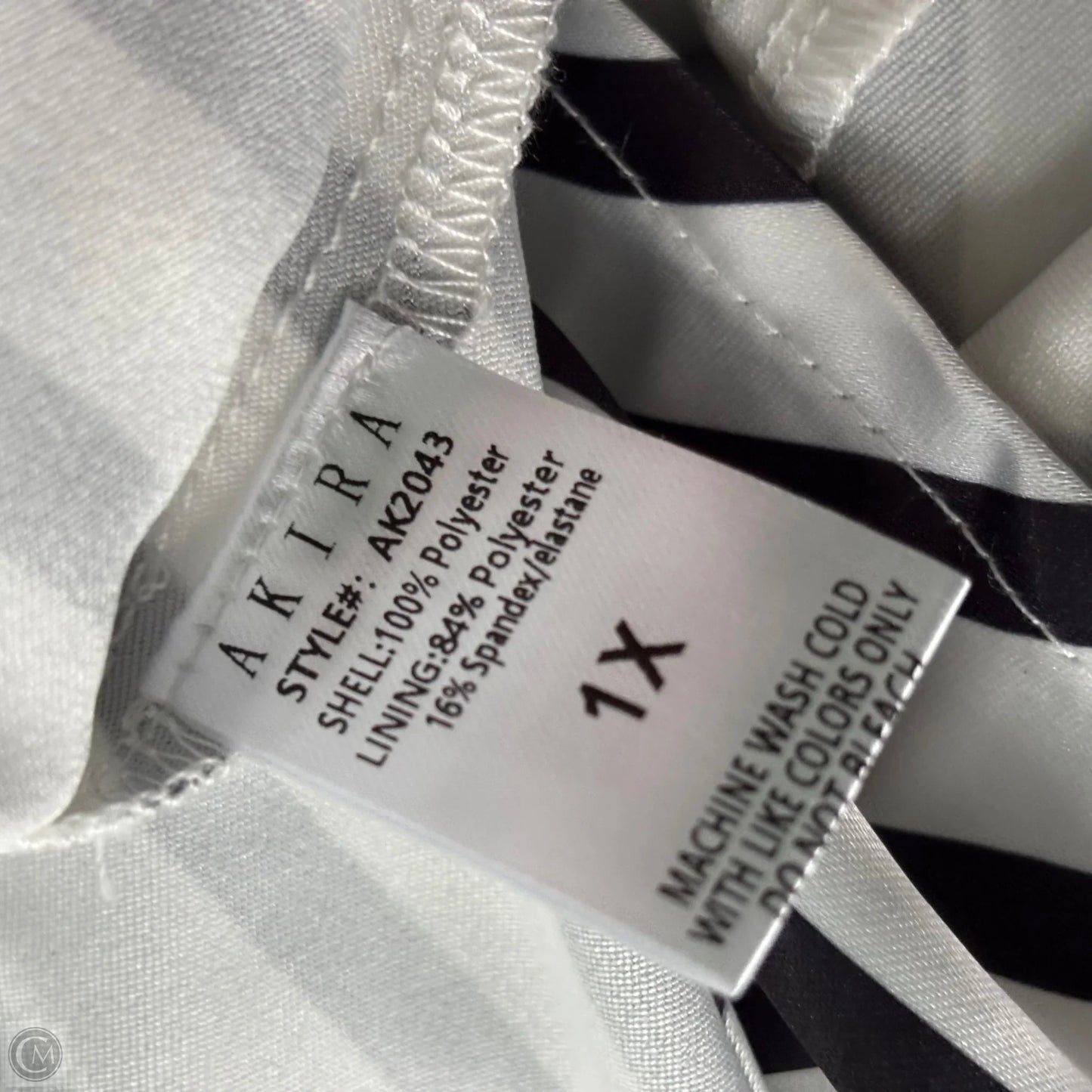 Dress Casual Maxi By Akira In Black & White, Size: 1x