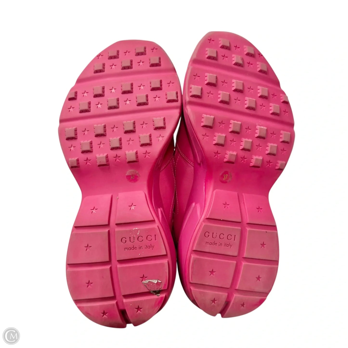 Shoes Luxury Designer By Gucci In Pink, Size: 6.5