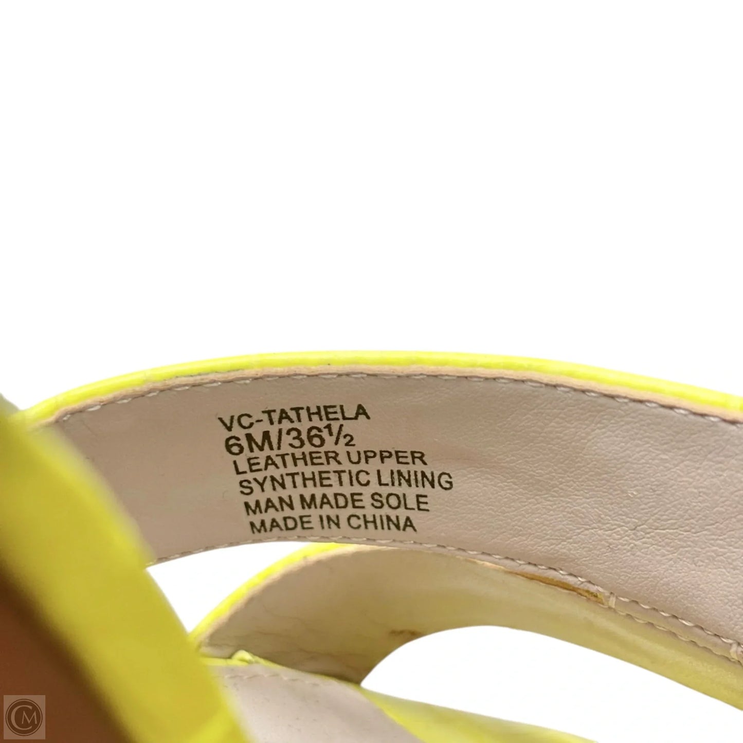 Sandals Heels Block By Vince Camuto In Yellow, Size: 6