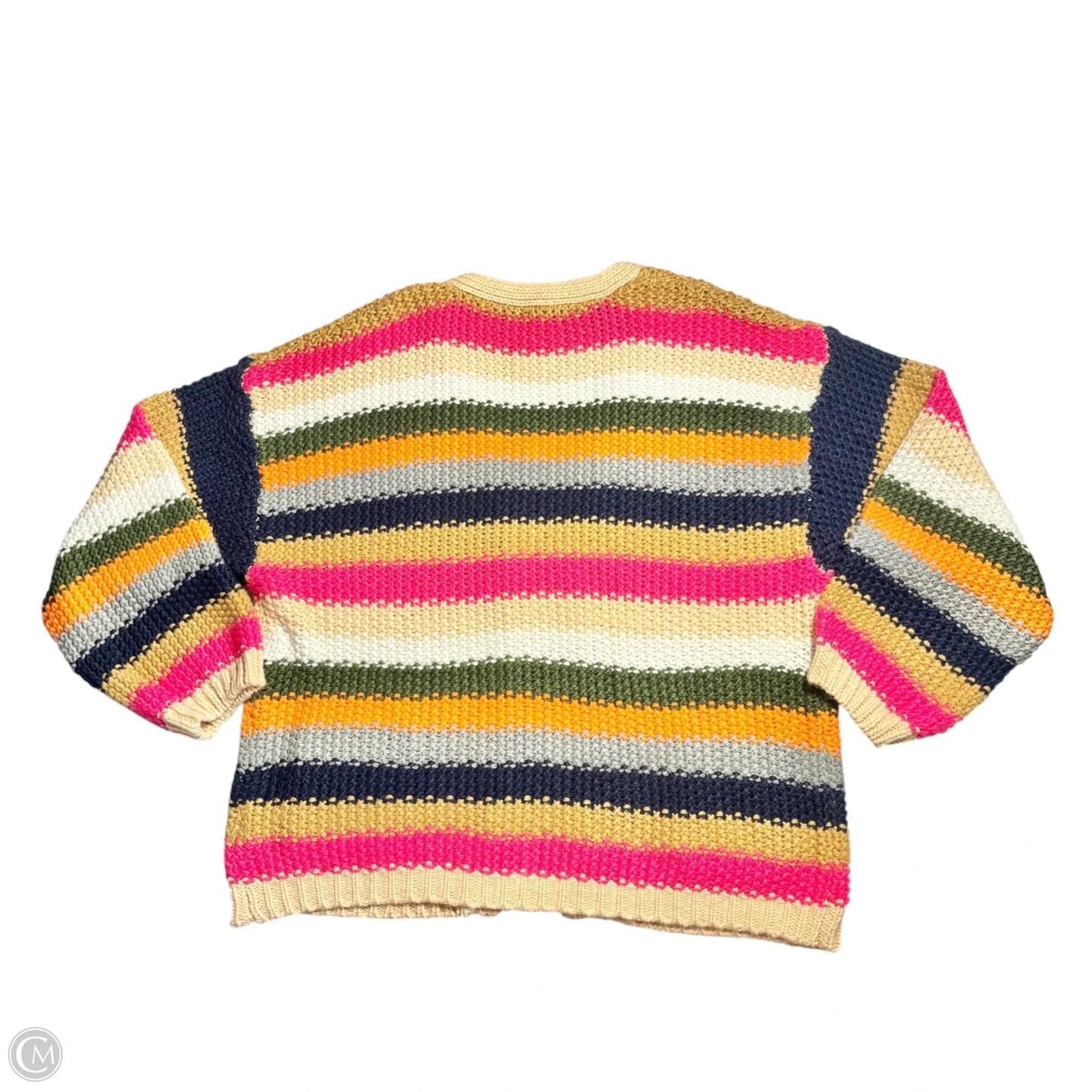 Sweater Cardigan By Haptics In Striped Pattern, Size: 3x