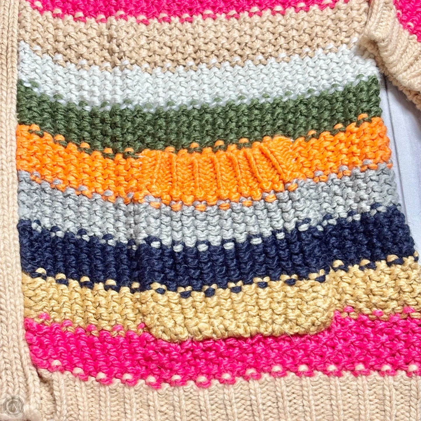 Sweater Cardigan By Haptics In Striped Pattern, Size: 3x