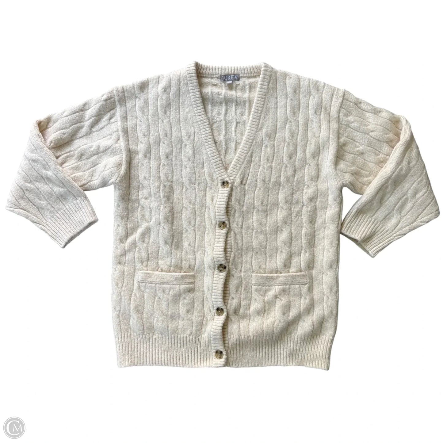 Sweater Cardigan By J. Crew In Cream, Size: Xs