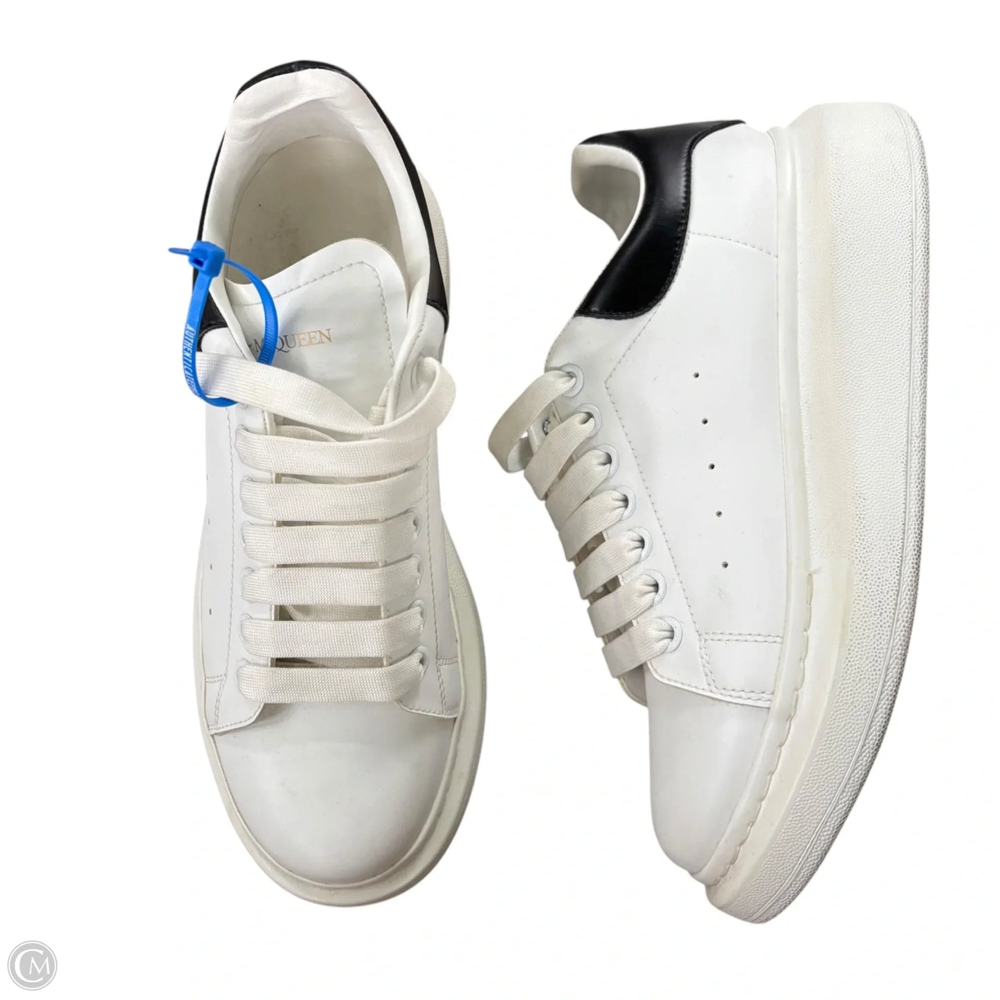 Shoes Luxury Designer By Alexander Mcqueen In Black & White, Size: 9.5
