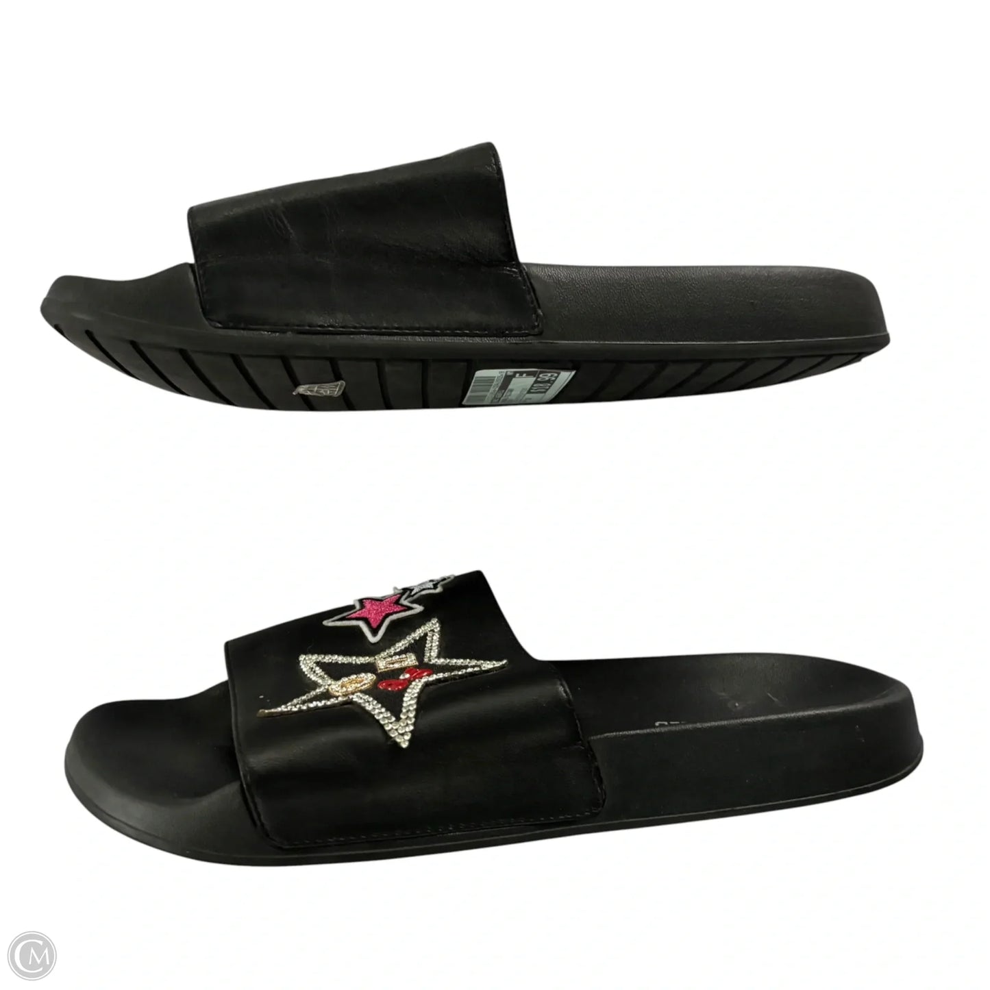 Sandals Designer By Karl Lagerfeld In Black, Size: 10