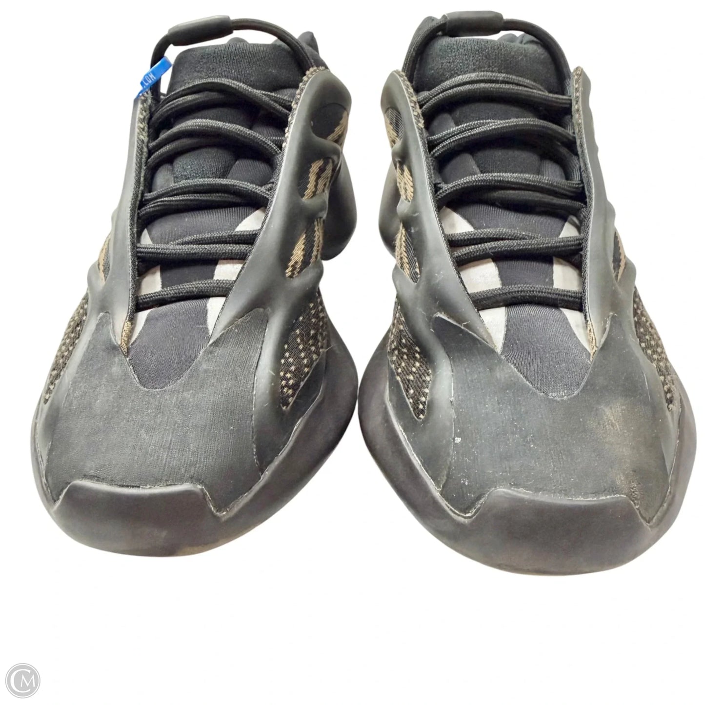 Shoes Luxury Designer By Yeezy In Black & Brown, Size: 9.5