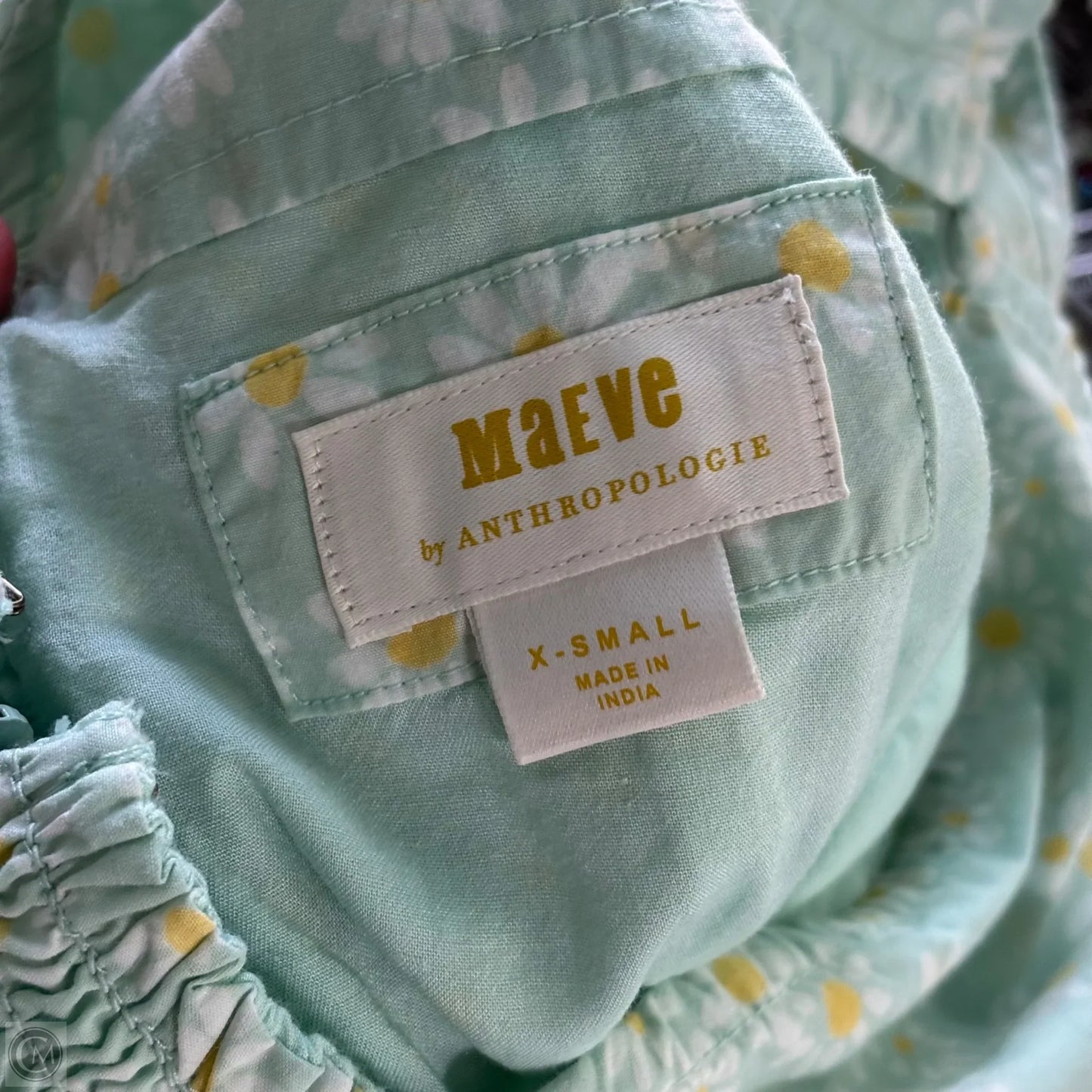 Dress Casual Midi By Maeve In Blue & Yellow, Size: Xs