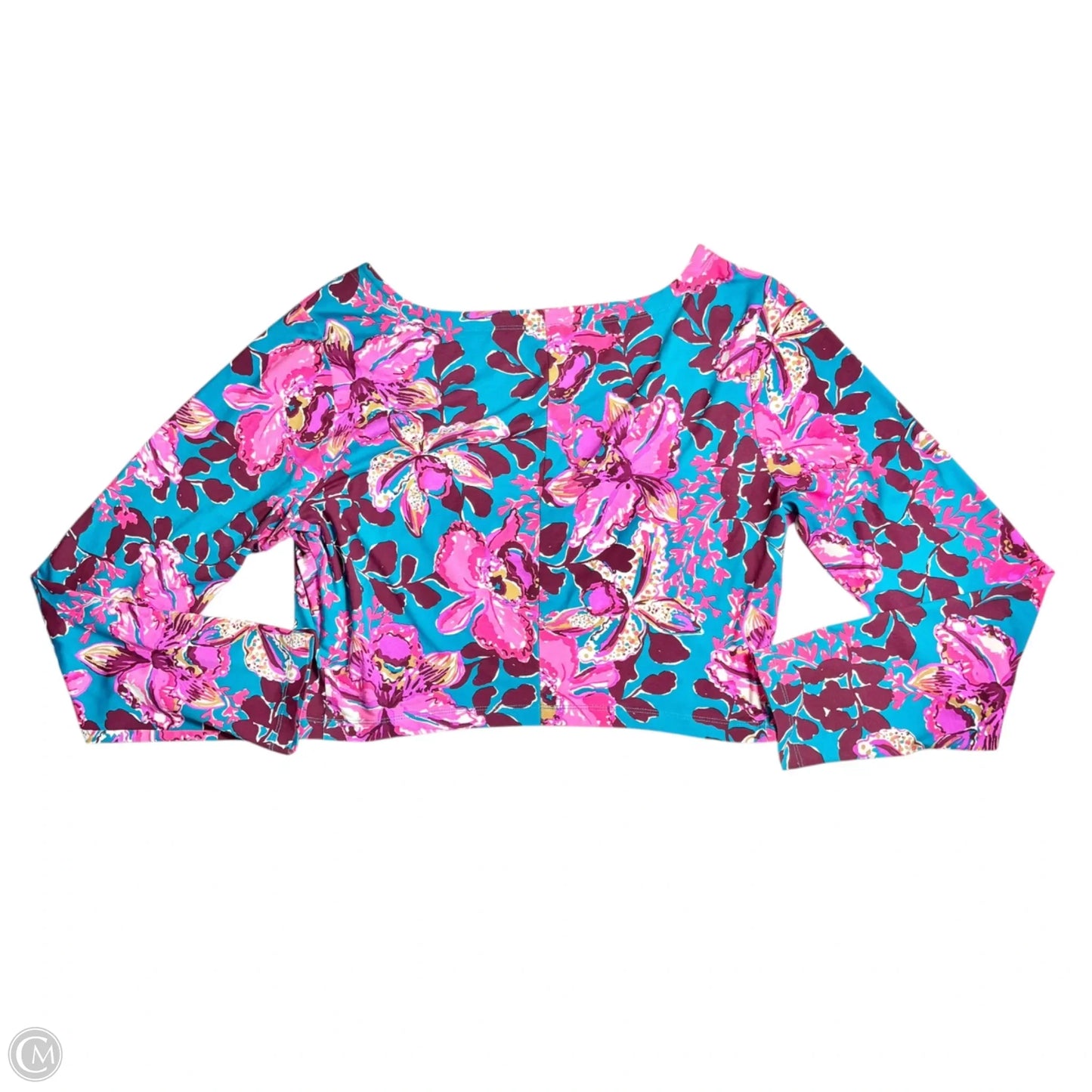 Top Long Sleeve Designer By Lilly Pulitzer In Blue & Purple, Size: Xl