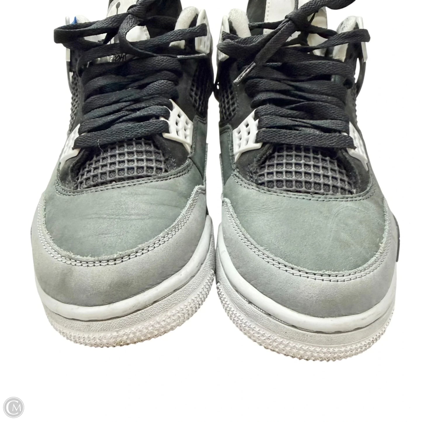 Shoes Luxury Designer By Jordan In Grey & White, Size: 10