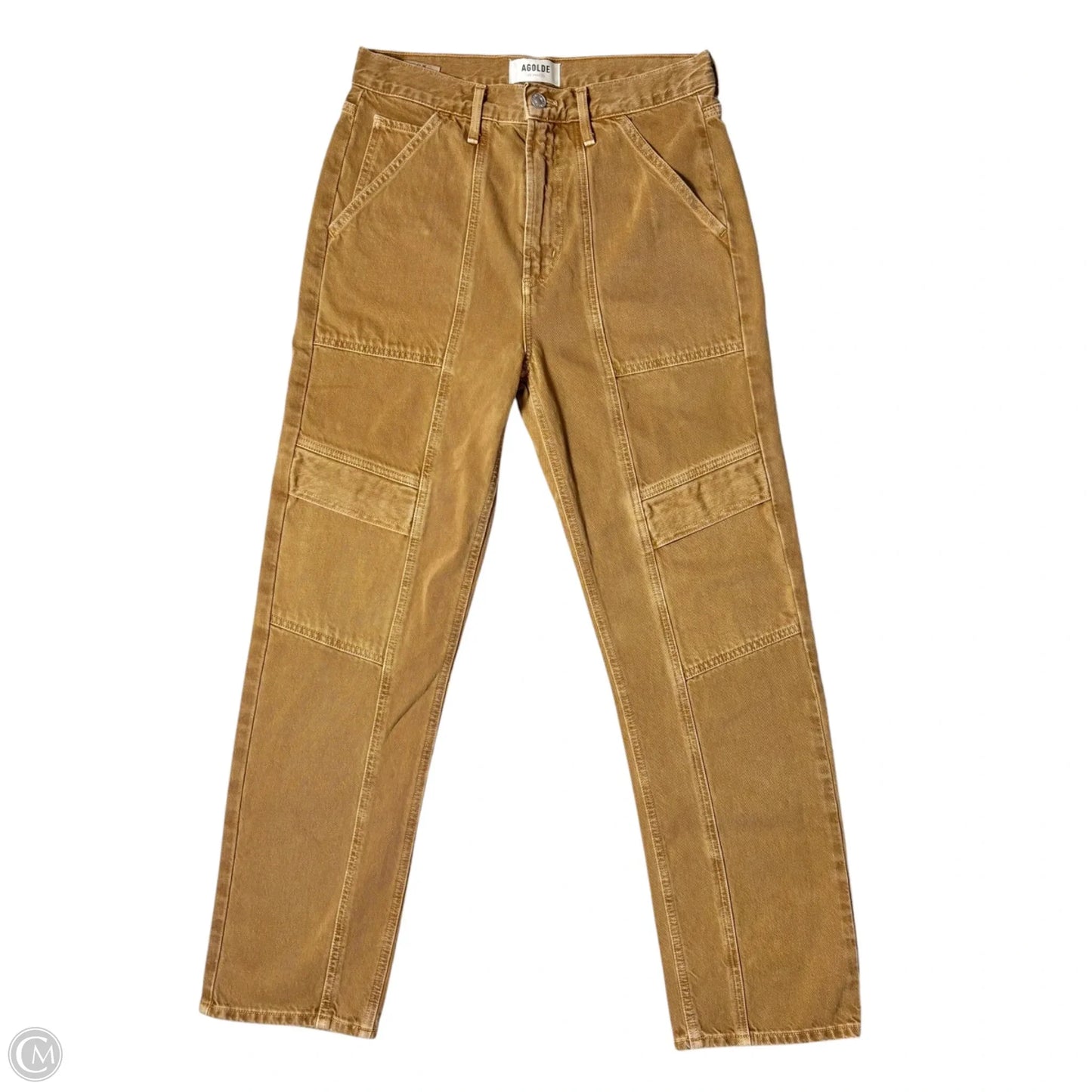 Jeans Straight By Agolde In Brown Denim, Size: 4