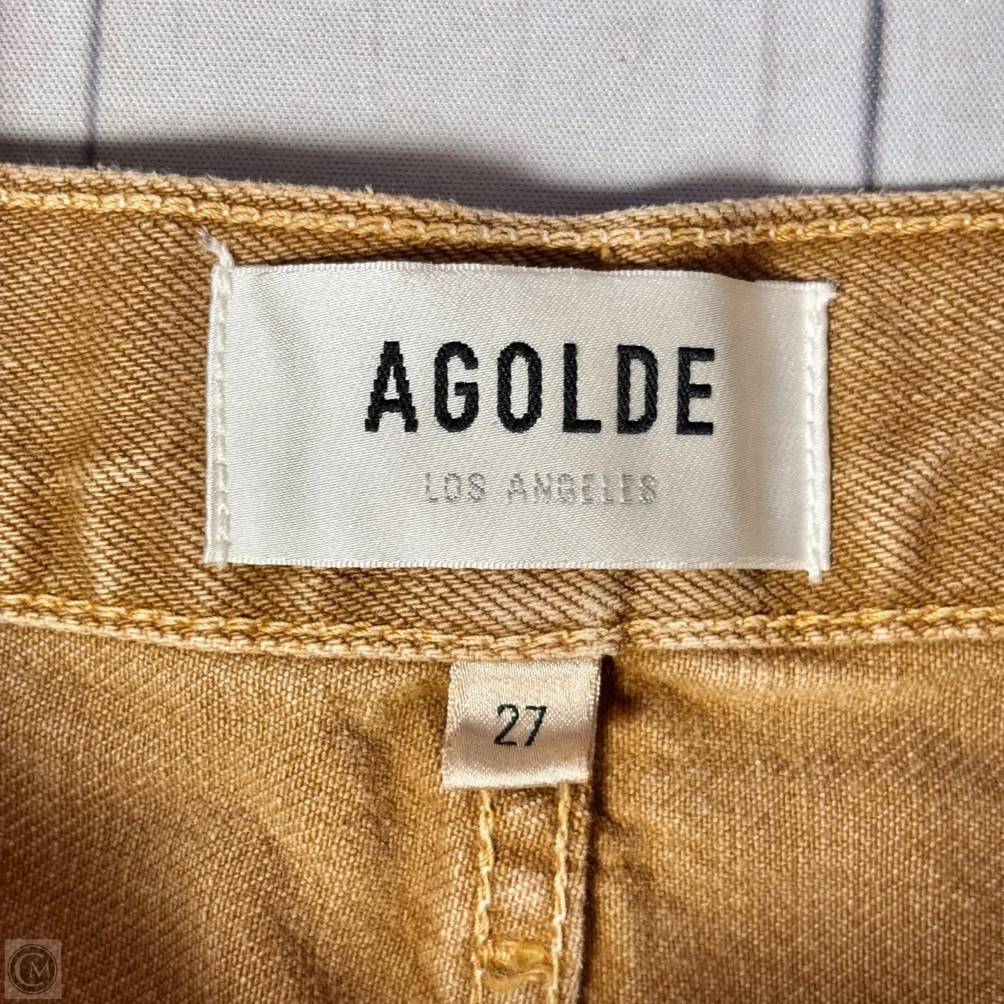 Jeans Straight By Agolde In Brown Denim, Size: 4