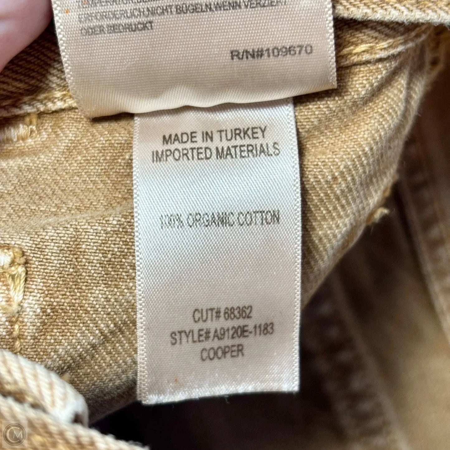 Jeans Straight By Agolde In Brown Denim, Size: 4